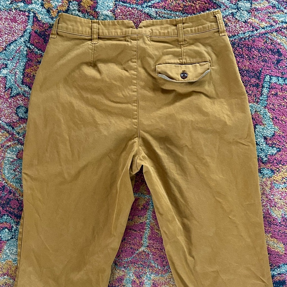 Alex Mill | Women’s Cognac Brown Pleat Front The Boy Pant Ankle Chino Pants Sz 4 - Picture 9 of 16